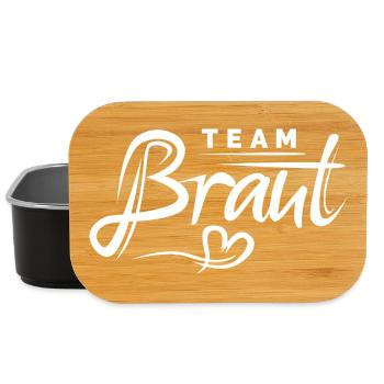 Team Braut - Junggesellinnen Abschied Bachelorette - Lunch Box - Schwarz - Vorne