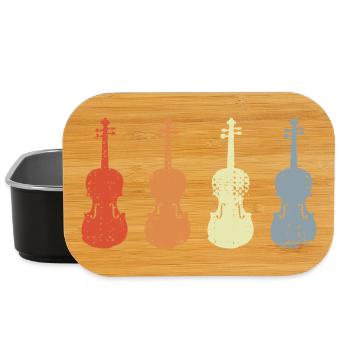 Modèles de violons vintage - Boîte à goûter - noir - Devant