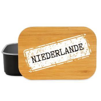 Netherlands Travel motif in vintage look - Lunch Box - black - Front