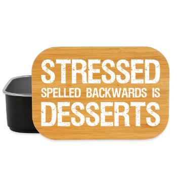 Stressed Spelled Backwards is Desserts - Lunch Box - black - Front