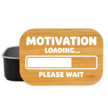 Motivation Loading Humor Design - Lunch Box - Schwarz - Vorne
