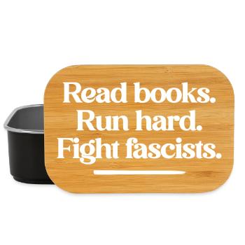 Read Books Run Hard Fight Fascists - Lunch Box - black - Front