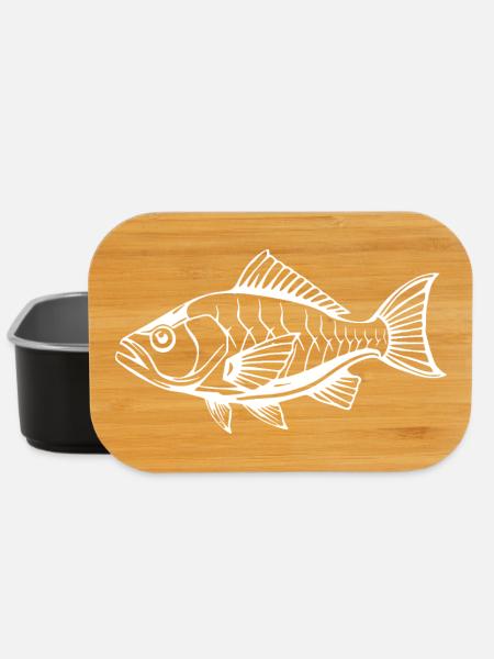Poisson Poisson T-shirt Cadeau Pêcheur - Boîte à goûter - noir