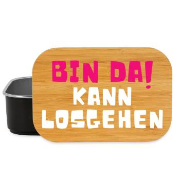 Bin Da Kann Losgehen - Lunch Box - Schwarz - Vorne