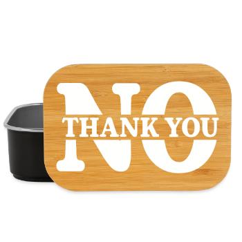 No Thank You - Lunch Box - Schwarz - Vorne