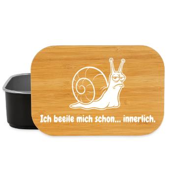 Grim Snail in Minimal Style - Lunch Box - black - Front