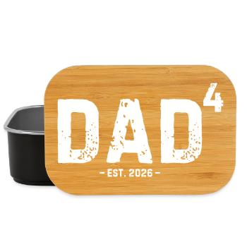 Dad4 Est 2026 Vierter Vater von vier Kindern - Lunch Box - Schwarz - Vorne