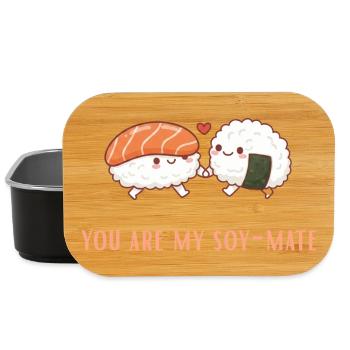 Duo amour de sushi Soja âme sœur - Boîte à goûter - noir - Devant