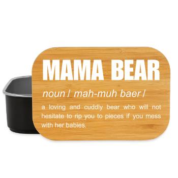 Definition des lustigen Substantivs Mama Bear - Lunch Box - Schwarz - Vorne