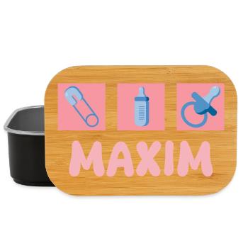 Cadeau pour Maxim - Boîte à goûter - noir - Devant
