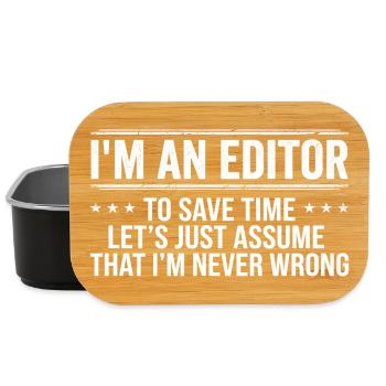 Editor Never Wrong Editors Review Editing Writing  - Lunch Box - black - Front