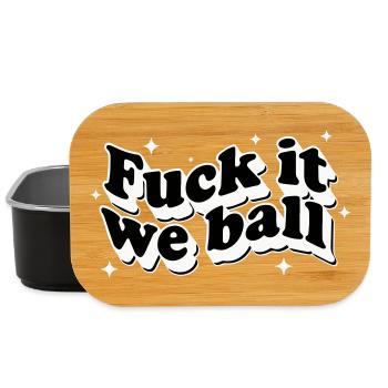 Scheiß drauf, wir sind Ball – Retro Stars White - Lunch Box - Schwarz - Vorne