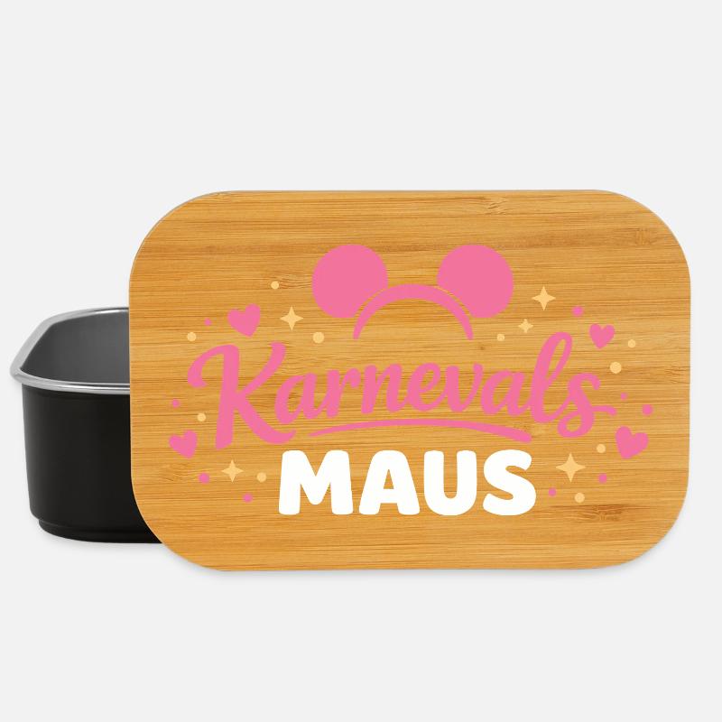 KarnevalsMaus Outfit Karneval Party Fastnacht  - Lunch Box - Schwarz