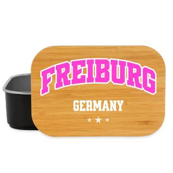 Freiburg Pink Logo Lettering - Lunch Box - black - Front