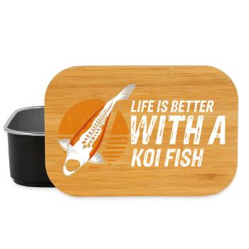 Life Is Better With a Koi Fish Positive Pond - Lunch Box - black - Front