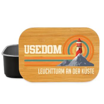 USEDOM LIGHTHOUSE ON THE COAST Fun - Lunch Box - black - Front
