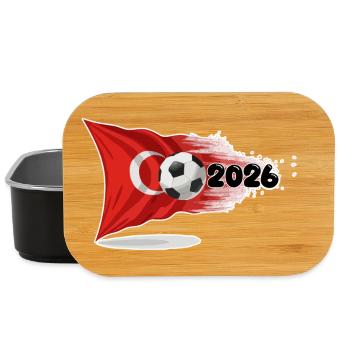 Football de Drapeau de Turquie 2026 - Boîte à goûter - noir - Devant