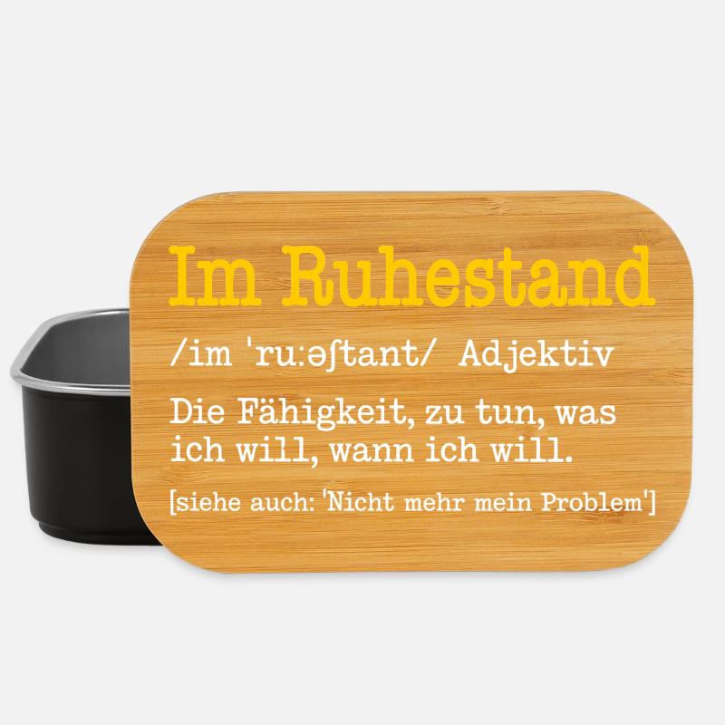 Im Ruhestand Definition Lustiges Rentner Geschenk - Lunch Box - Schwarz