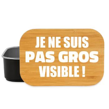 Humour : Je ne suis pas gros, je suis visible ! - Boîte à goûter - noir - Devant