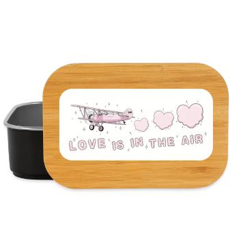 Love is in the air Vintage Rose Airy Love - Lunch Box - black - Front