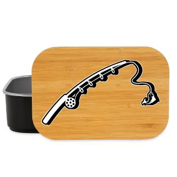 Fishing Rod Fishing - Lunch Box - black - Front