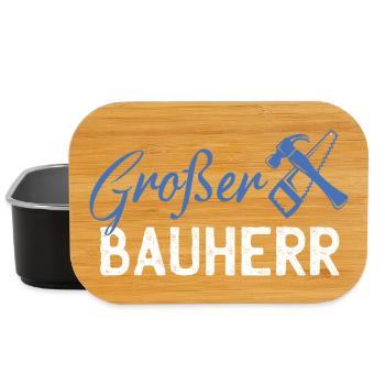 GrafBen Bauherr Bauwerk Grafik - Lunch Box - Schwarz - Vorne