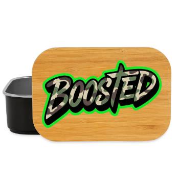 Autocollant de chemise streetwear de scène de tuning boosté - Boîte à goûter - noir - Devant