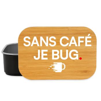 OHNE KAFFEE NERV ICH | Kaffeehumor - Lunch Box - Schwarz - Vorne