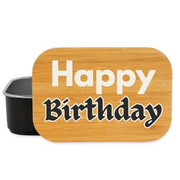 Bon anniversaire - Boîte à goûter - noir - Devant