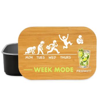 Vive le Weekend-end – humorvoller Mojito-Aperitif - Lunch Box - Schwarz - Vorne