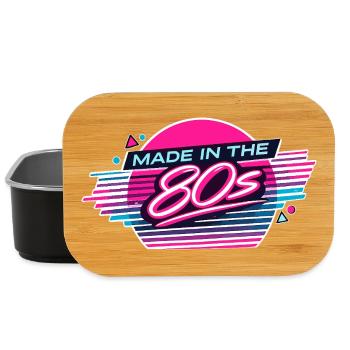Made in den 80ern Neon Retro - Lunch Box - Schwarz - Vorne