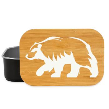 Bär Silhouette - Lunch Box - Schwarz - Vorne
