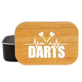 Darts heartbeat darts darts player - Lunch Box - black - Front