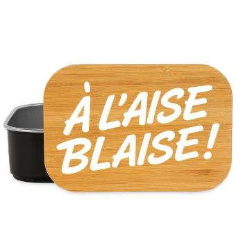 À l’aise Blaise Typo Design - Boîte à goûter - noir - Devant