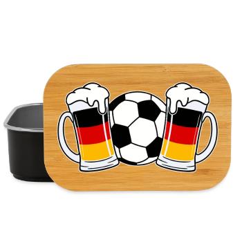 Football Germany Beer - Lunch Box - black - Front