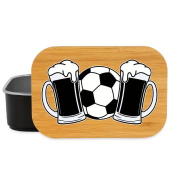 Bière de football - Boîte à goûter - noir - Devant