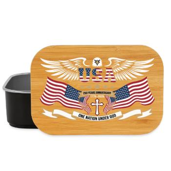 Graphique du 250e anniversaire des États-Unis - Boîte à goûter - noir - Devant