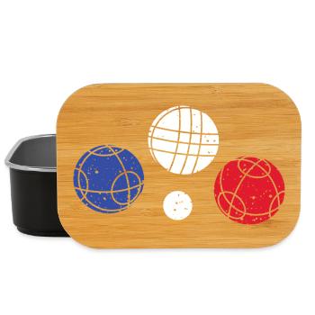 Boccia Und Petanque Grafik Bocciakugeln Trikolore - Lunch Box - Schwarz - Vorne