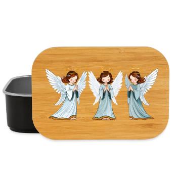 Dreifach Himmlische Engel im Gebet - Lunch Box - Schwarz - Vorne