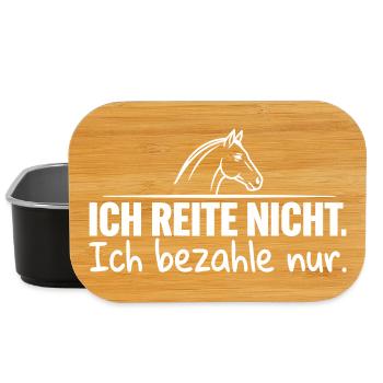 Ich Reite Nicht Ich Bezahle Nur - Lunch Box - Schwarz - Vorne