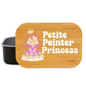 Cadeau de dessin de peintre drôle Petite Princesse - Boîte à goûter - noir - Devant