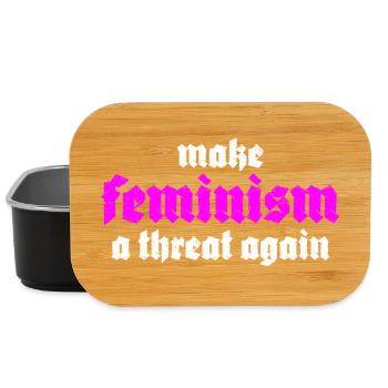 make feminism a threat again - Lunch Box - Schwarz - Vorne