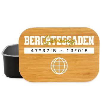 Berchtesgaden Bayern Koordinaten Reise Souvenir - Lunch Box - Schwarz - Vorne