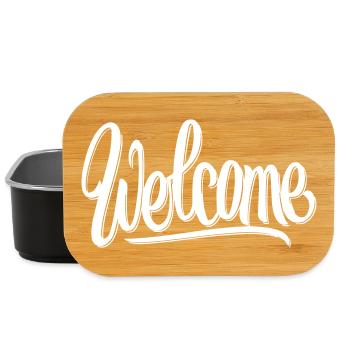 Welcome Schrift - Lunch Box - Schwarz - Vorne