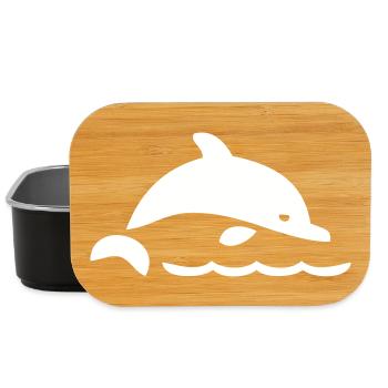 A dolphin - Lunch Box - black - Front