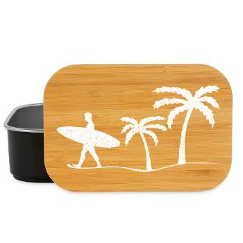 Surfer Surfing - Lunch Box - black - Front