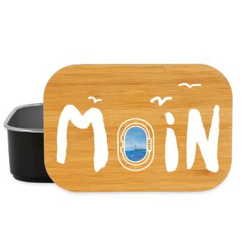 Moin Meer Leuchtturm Möwe - Lunch Box - Schwarz - Vorne