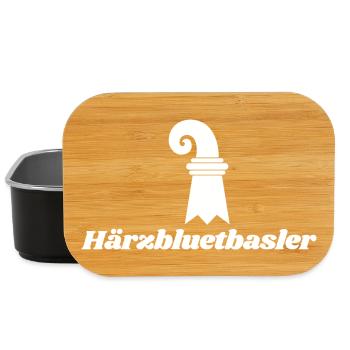 Härzbluetbasler Basel Wappen - Lunch Box - Schwarz - Vorne
