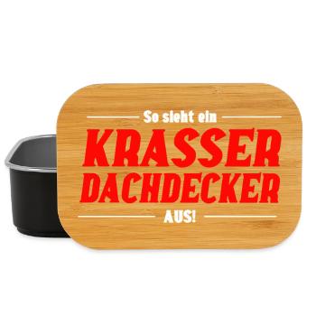 So sieht ein Krasser Dachdecker aus - Lunch Box - Schwarz - Vorne