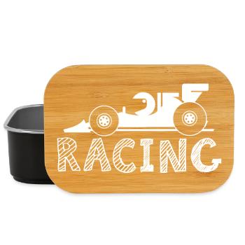 Racing Symbol Formel Formula Kinder comic Rennauto - Lunch Box - Schwarz - Vorne